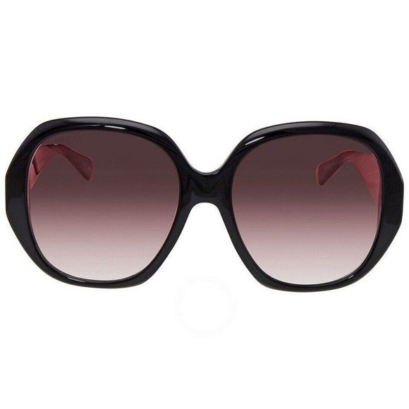 Gucci GG0796S Red Gradient Over-sized Women Sunglasses - Picture 2 of 4